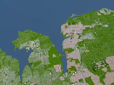 Nassau County of USA Low-poly 3D model