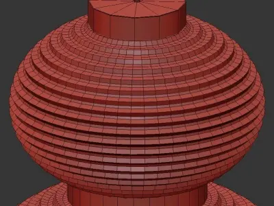 Formakami hanging lamp with paper shades 3D model