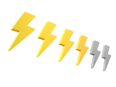 Lightning Ranking Symbol V1 017 Low-poly 3D model