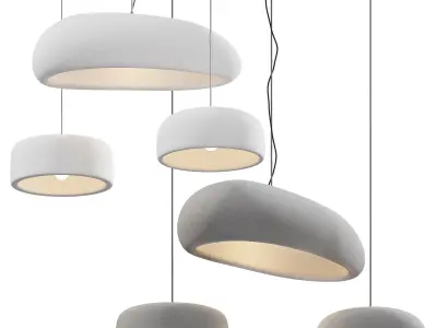 Potcover Clouds Pendant Light 3D model