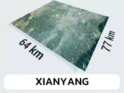 Xianyang China City Landscape 3D Model 3D model