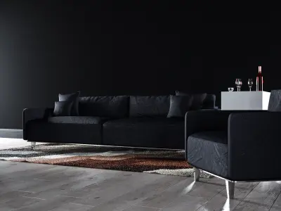 Sofa set - Interior Furniture 05 3D model