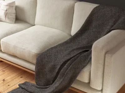 Sofa- scandinavian style- photorealist 3D model