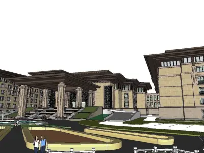 vacation spot-Resort-Fashion Leisure Hotel-0152 3D model