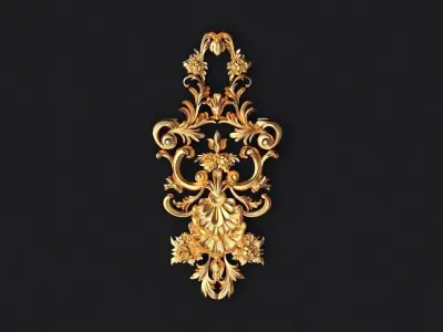 dekor gold ornament 3D model