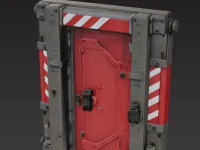  futuristic sci-fi door 3D print model purchase