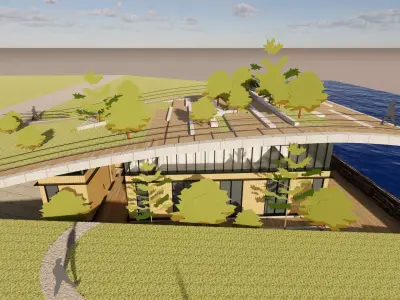 Public Restroom Building -B9 3D model