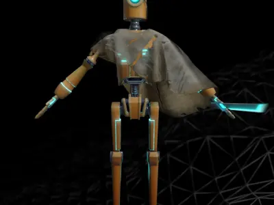 Old Robot Model - Production-Ready 3D model