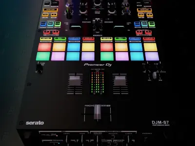 Pioneer DJ DJM-S7 Mixer and PLX-CRSS12 Turntable Bundle 3D Model Pack