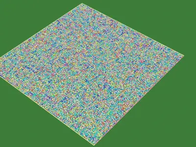 Low Poly Colorful smart maze 301x301 Low-poly 3D model