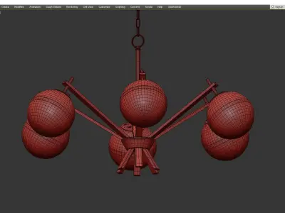 CARNIVAL SWING CHANDELIER Low-poly 3D model