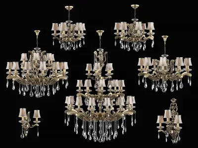 699 Battitura Osgona Collection of Classical Lamps 3D Model Pack