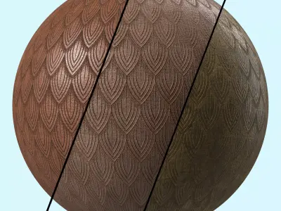 Leather Materials 22- By Dragon Pattern By Sbsar Pbr 4k Seamless Texture