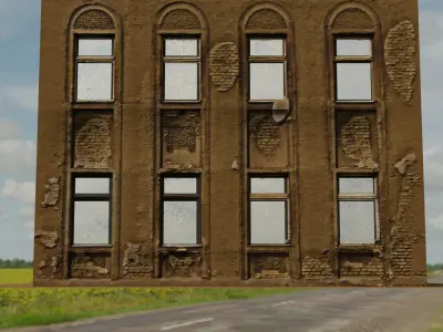 old house building Low-poly 3D model