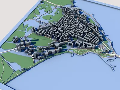 Nesebar Ancient Black Sea City Burgas Bulgaria Architectural  3D model