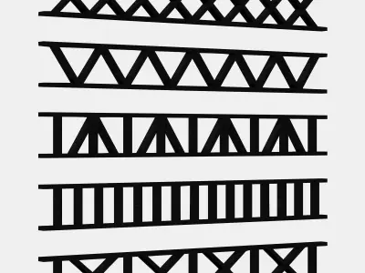 5 Models - Steel Roof Frames C 3D print model