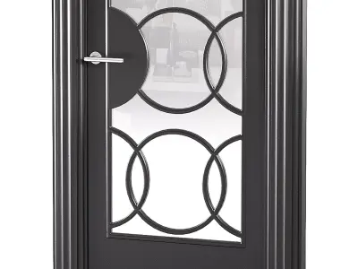 Modern entrance door 43 3D model