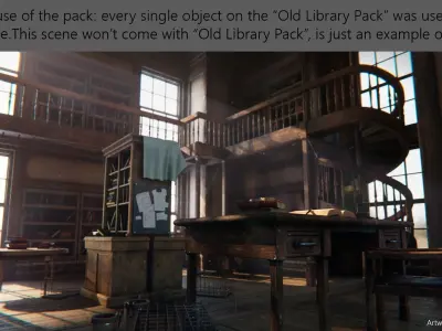 Old Library Pack 3D model