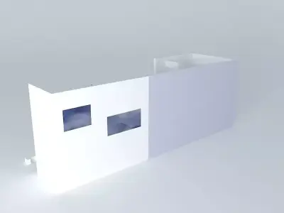Bikinis building with two windows Free 3D model