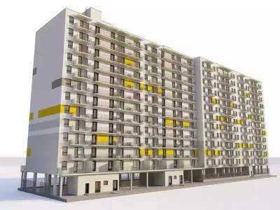 Residential building archicad skp and lumion 12 scenes  3D model