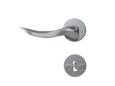 Doorhandles door handle and lock 3D model