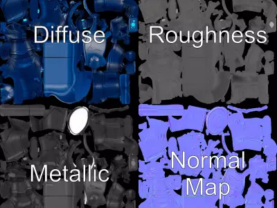 Neon Tech Space Suit model pack Low-poly 3D model