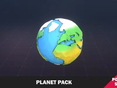 Planet Pack Low-poly 3D model