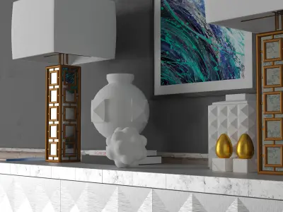 Console whith decor 2   3D model