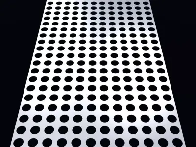 Perforated panel with 38 percent opening 25O70 3D model