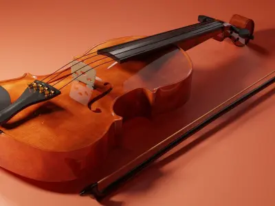 Realistic Violin  3D model