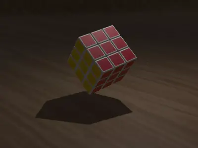 Rubiks cube Low-poly 3D model