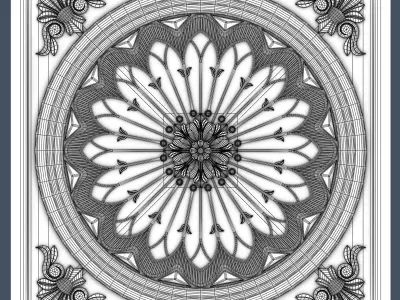 Decorative Ceiling Tile 3D model