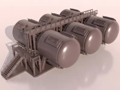 SCI-FI STORAGE TANK for 3Dprint 3D print model