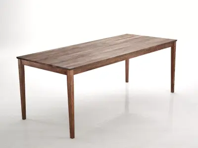 No dining table with wooden legs 3D model