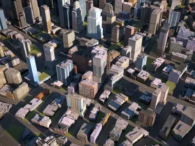 City 20 Low-poly 3D model