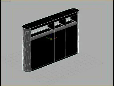 Modern Outdoor Recycling Bin for Public Spaces 3D model