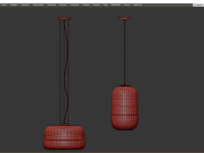 Igon Gold Lamps Low-poly 3D model