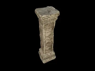 Pillar - Column 2 - PBR - Textured Low-poly 3D model