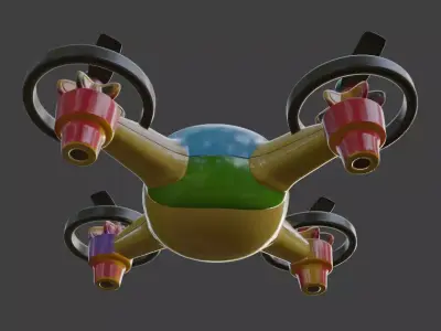 Hexacopter Drone 3D model