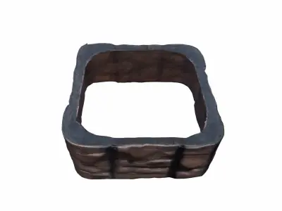 Canyon With Wooden Barrier 3d High Render 3D model