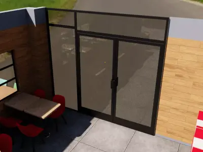 Restaurant door Free 3D model