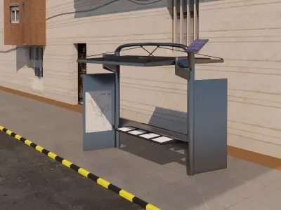 Sustainable Bus stop  3D model