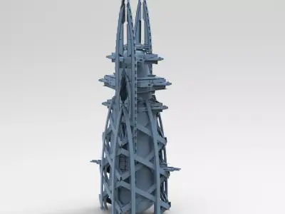 Planet side corporation energy  tower  3D model