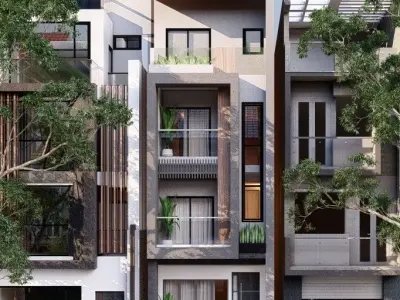 5F Street house 3D model