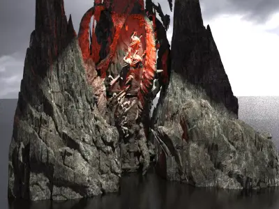 Afterlife climbing cliffs 3D model