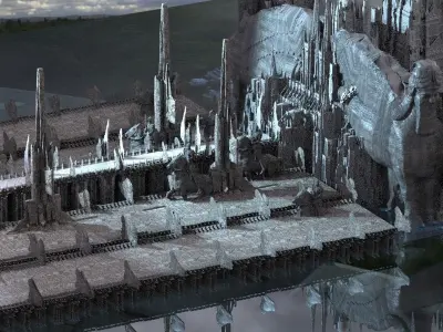 Frozen Walkways of Valhalla Kit bash 3D model