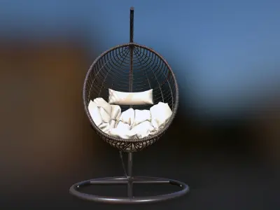 Hanging Basket Sofa 3D model