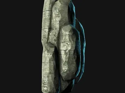 Cartoony Cliff Low-poly 3D model