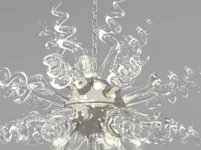 Solaire Murano chandelier 3D model