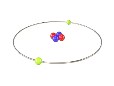 Helium Chemical Element v1 003 Low-poly 3D model
